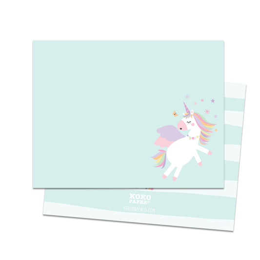 Unicorn Blank Note Cards (Flat)