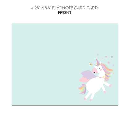 Unicorn Blank Note Cards (Flat)