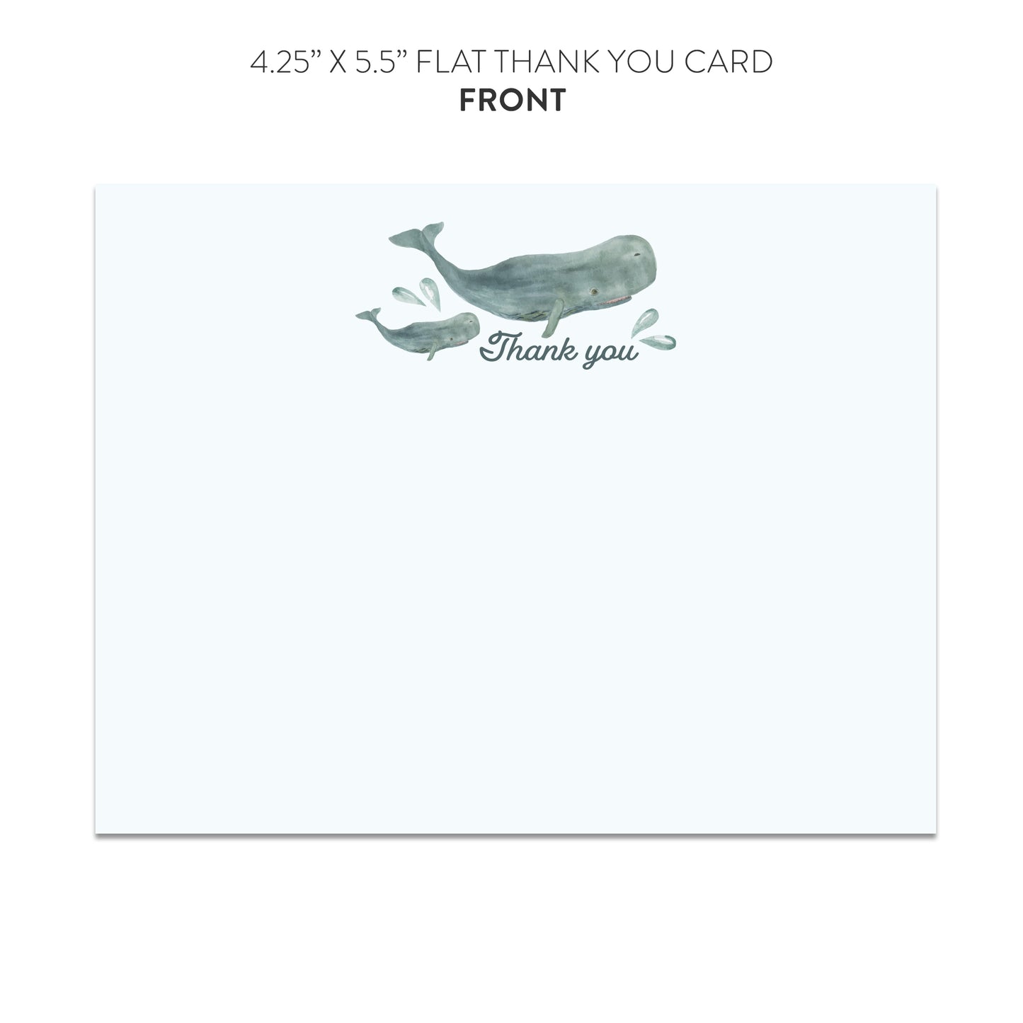 Whale Thank You Cards (Flat)