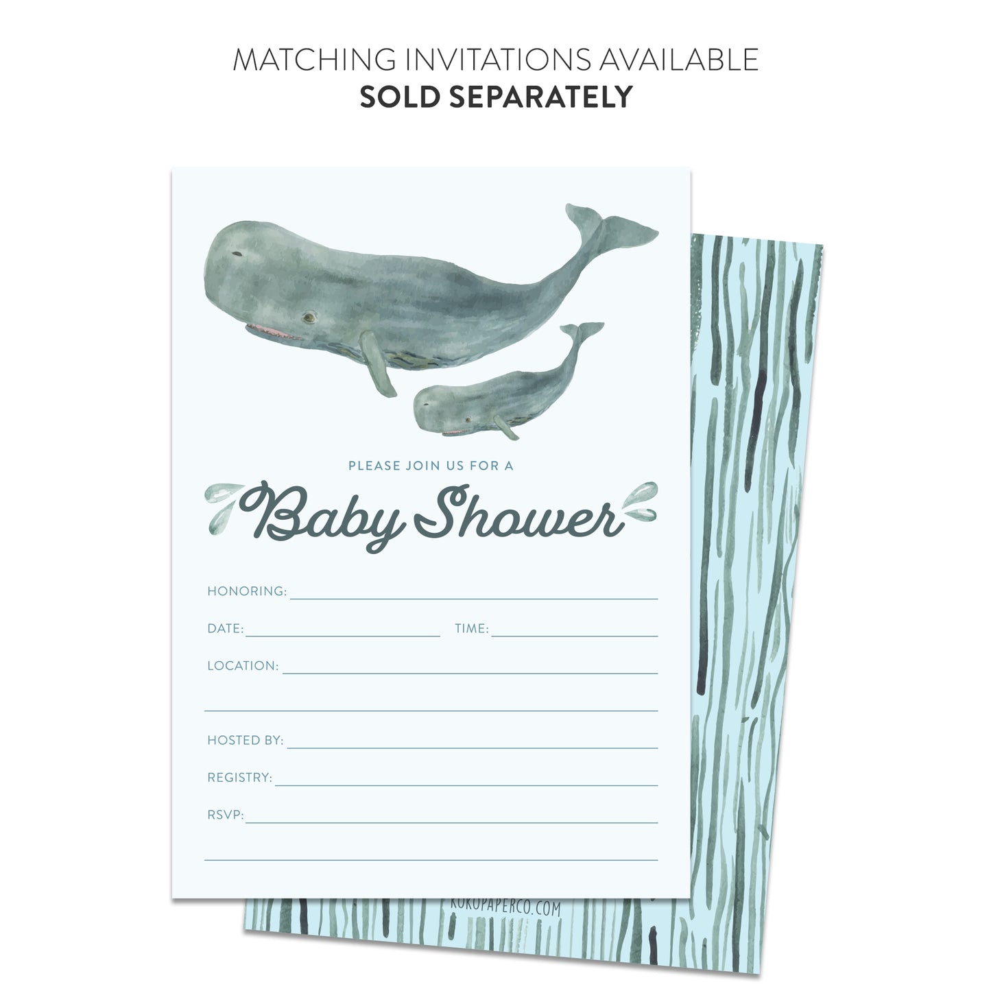 Whale Thank You Cards (Flat)